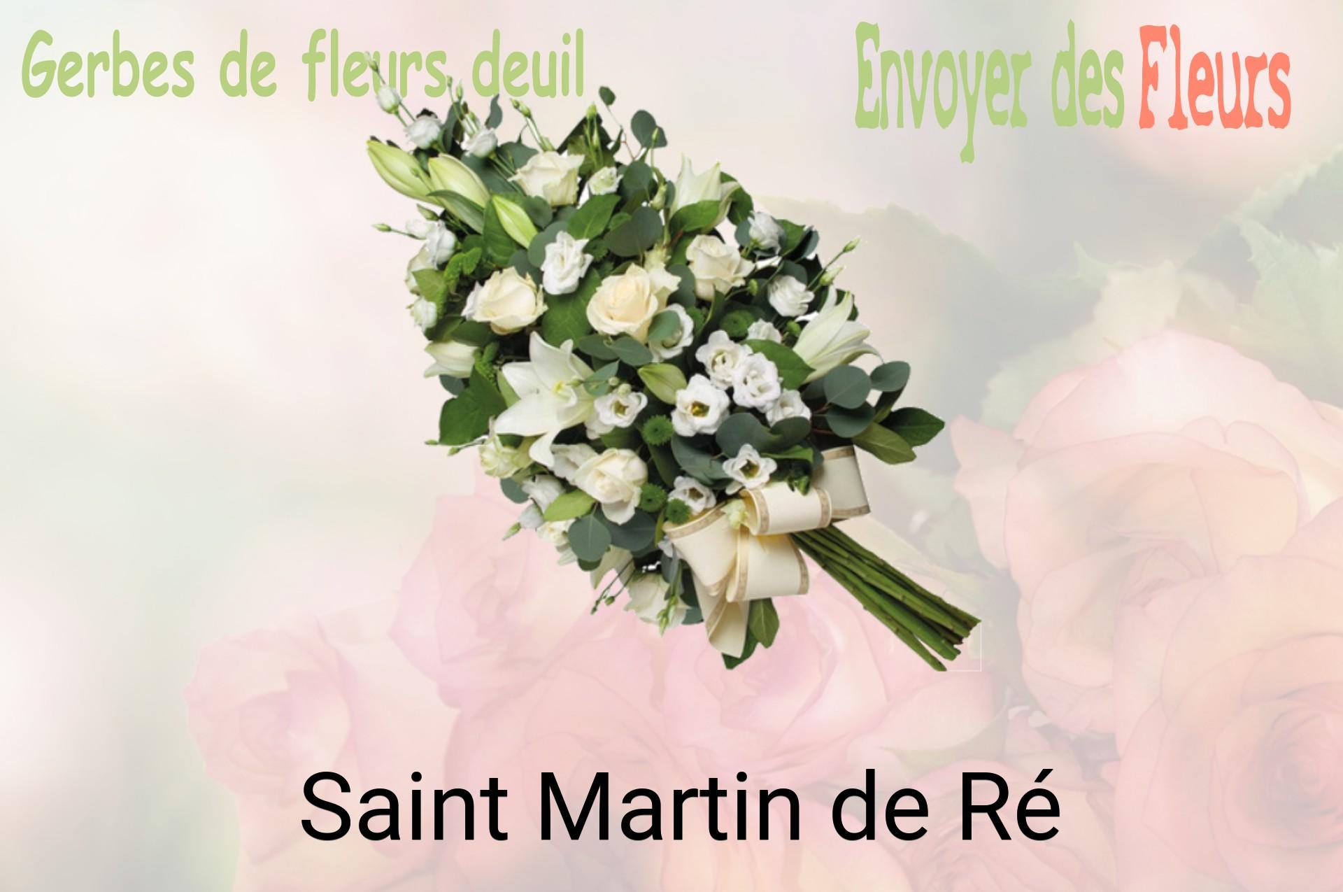 Gerbe de fleurs de deuil livrée à Saint-Martin-de-Ré